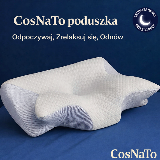 CosNaTo™ Poduszka ergonomiczna z pianką memory o trwałym kształcie.
