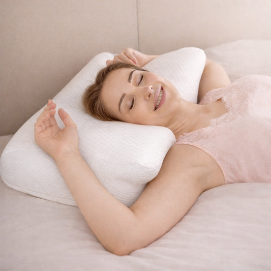 CosNaTo™ Poduszka ergonomiczna z pianką memory o trwałym kształcie.